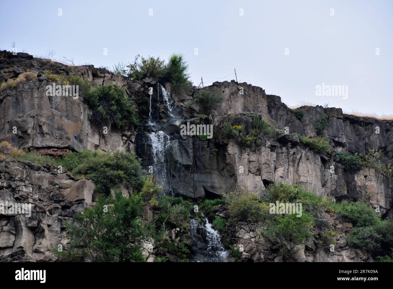 Une vue à couper le souffle sur la superbe région de Twin Falls dans l'Idaho depuis le majestueux Snake River Canyon. Banque D'Images