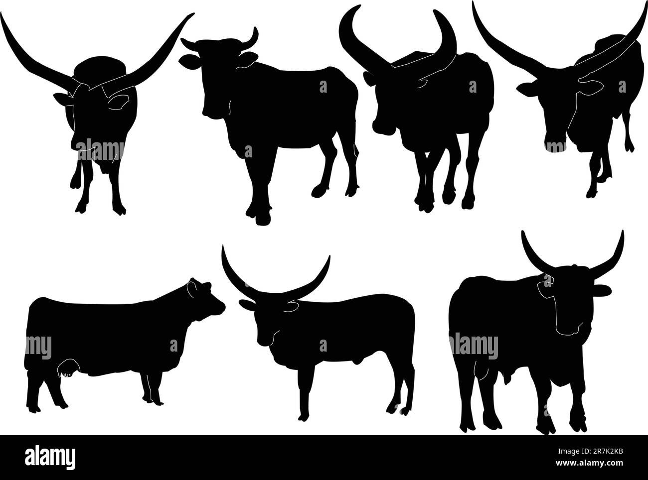 collection d'illustrations de bétail - vecteur Illustration de Vecteur
