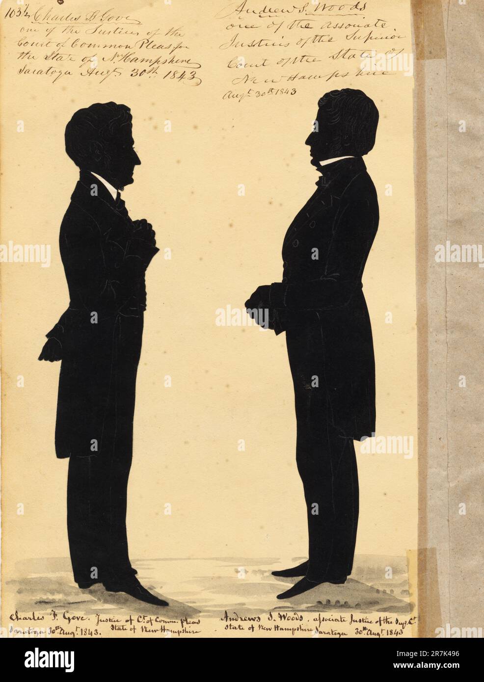 Charles Gove et Andrew Woods 1843 Banque D'Images