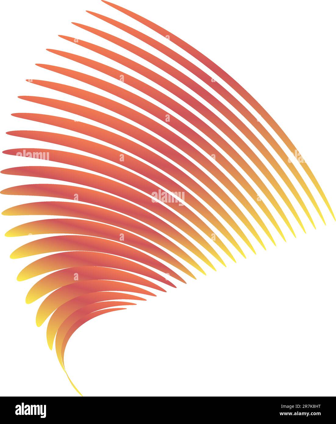 Design moderne d'une paire d'ailes dans des tons chauds Illustration de Vecteur