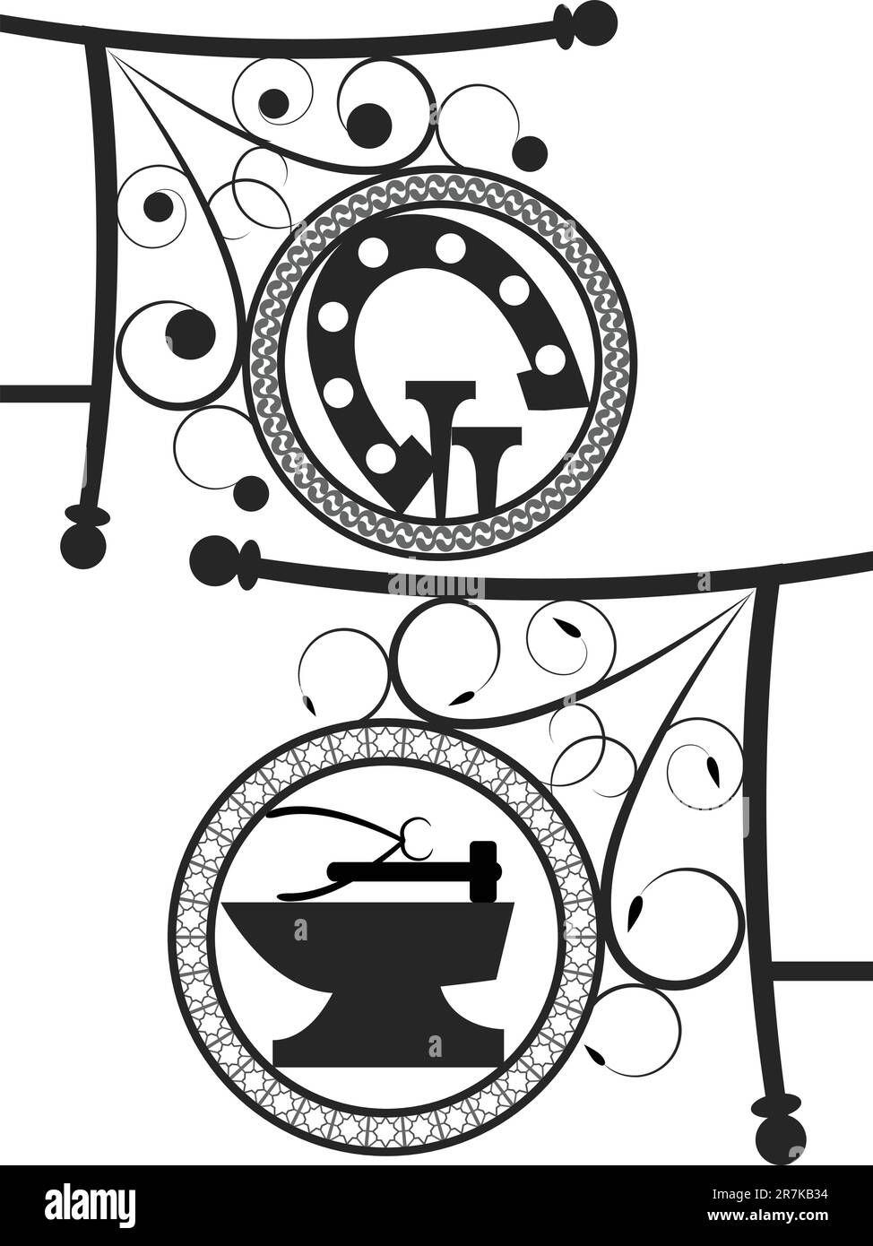 Panneau de rue d'un atelier du smith dans un vecteur Illustration de Vecteur