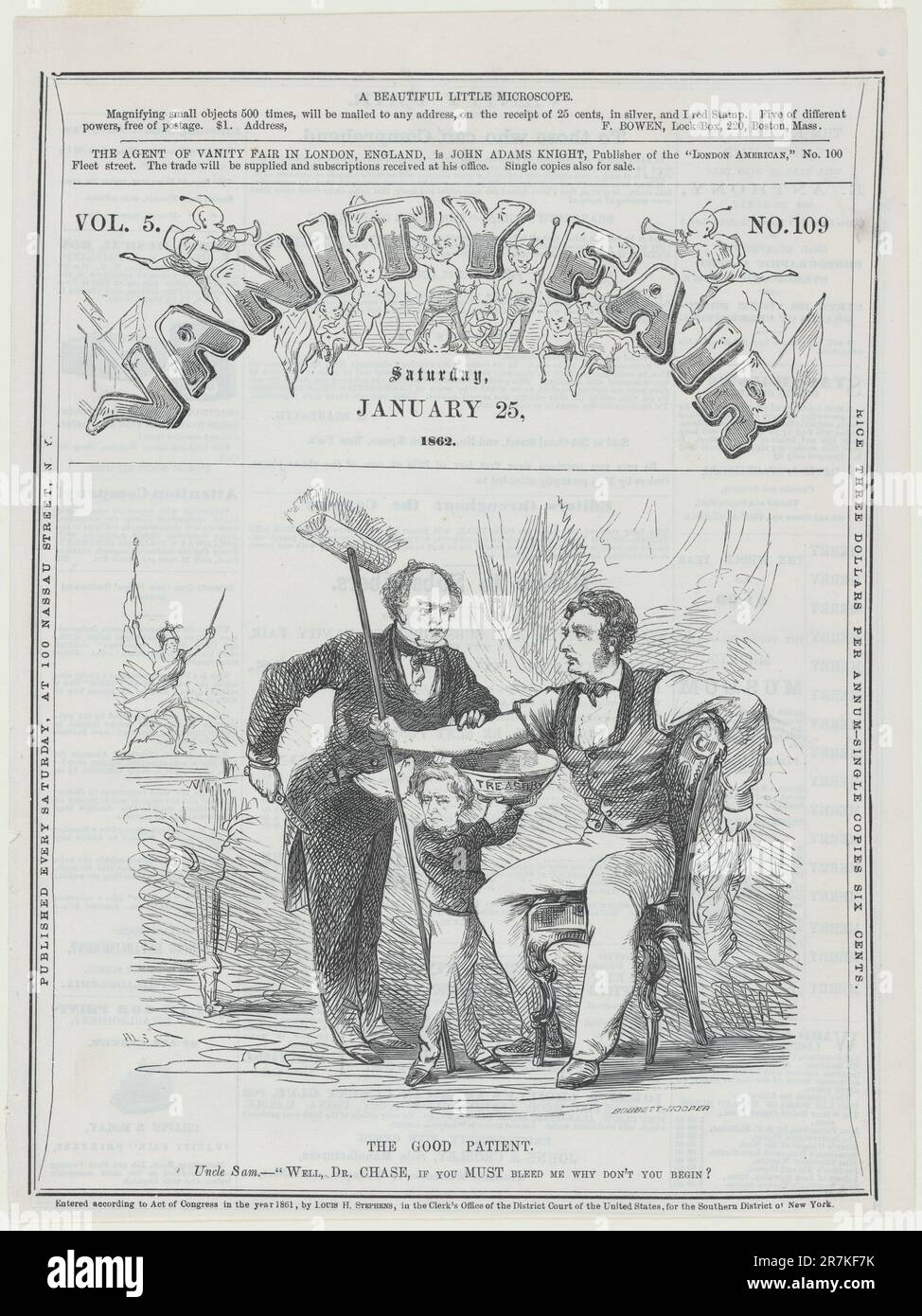 Saumon P. Chase 1862 Banque D'Images