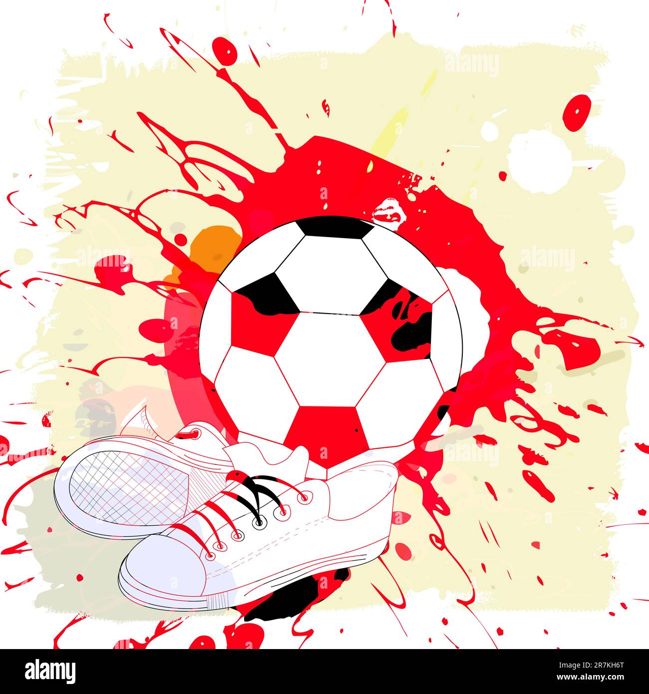 Arrière-plan abstrait avec motif football Illustration de Vecteur