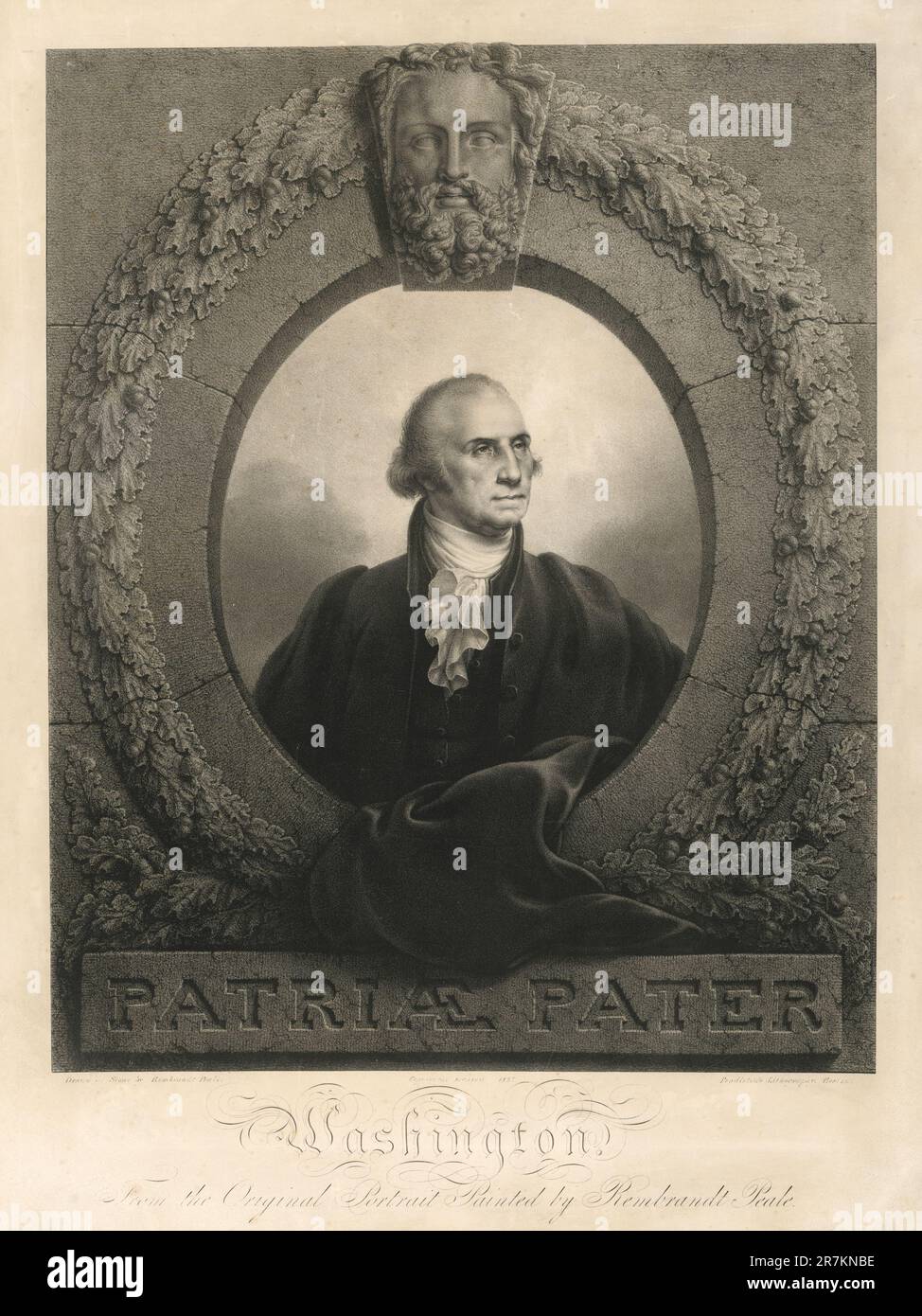 George Washington, Patriæ Pater c. 1827 Banque D'Images