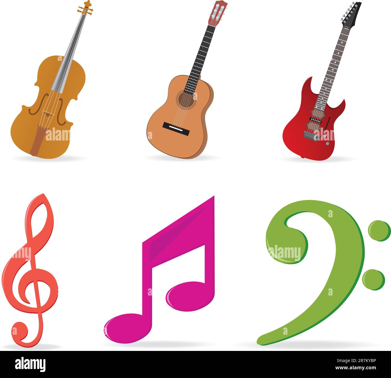 Symboles musicaux. Illustration vectorielle pour votre conception Illustration de Vecteur