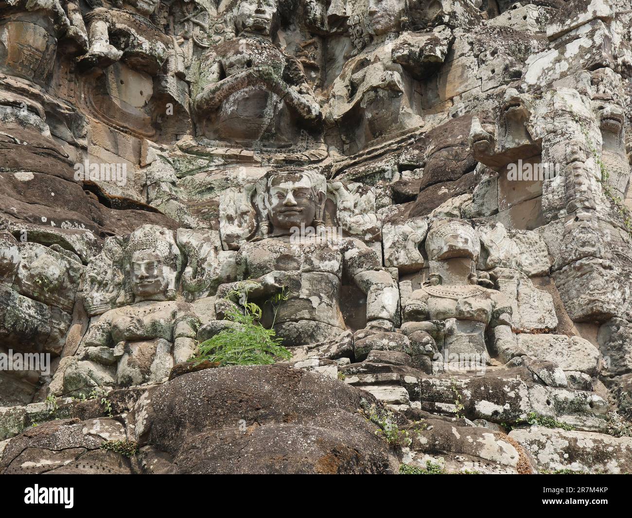 Temple d'Angkor Thom, province de Siem Reap, complexe du Temple d'Angkor classé au patrimoine mondial par l'UNESCO en 1192, construit par le roi Jayavarman VII entre Banque D'Images