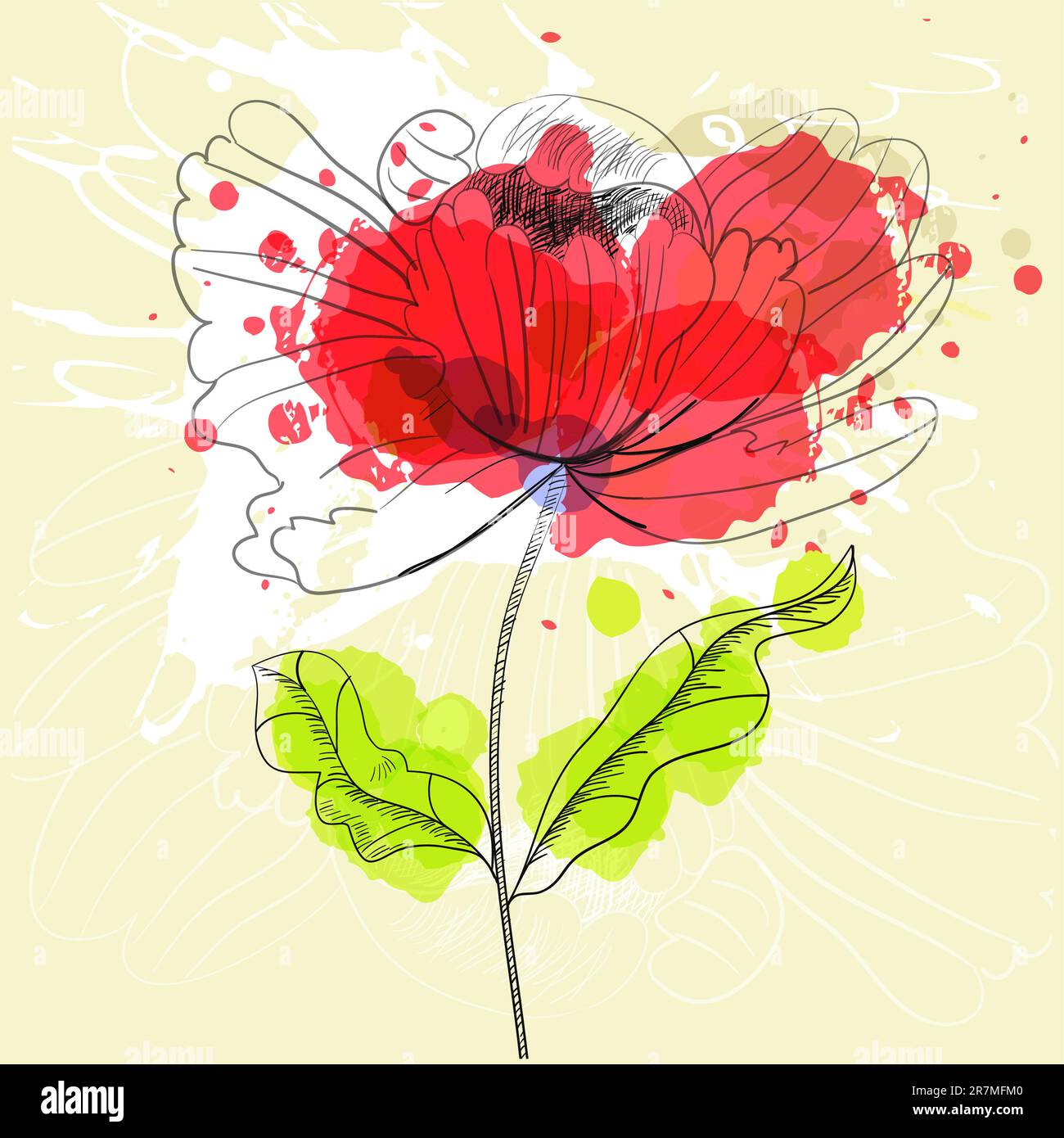 Fleur stylisée Illustration de Vecteur