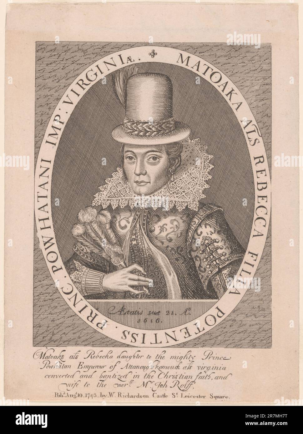 Pocahontas 1793 Banque D'Images