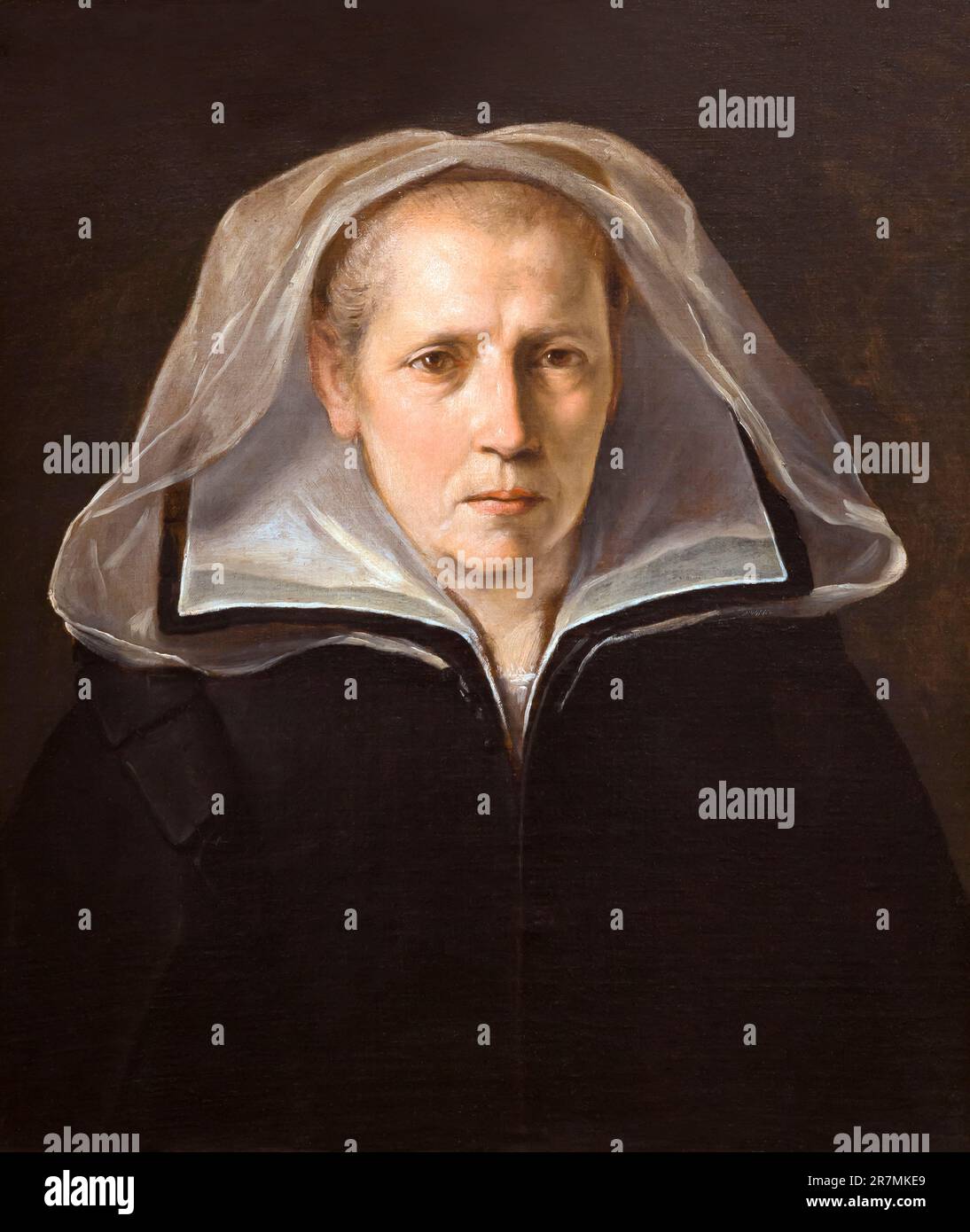 Portrait de la mère de l'artiste, Guido Reni, 1612, Galerie nationale d'art de Bologne, Pinacoteca Nazionale di Bologna, région de l'Émilie-Romagne, Bologne, Banque D'Images