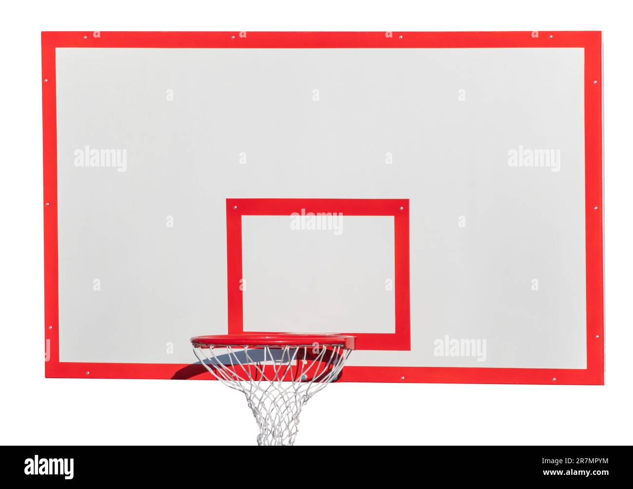 Panneau de basket-ball isolé sur fond blanc Banque D'Images
