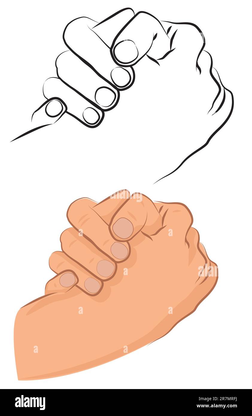 Salutation amicale entre deux personnes. Illustration vectorielle. Illustration de Vecteur