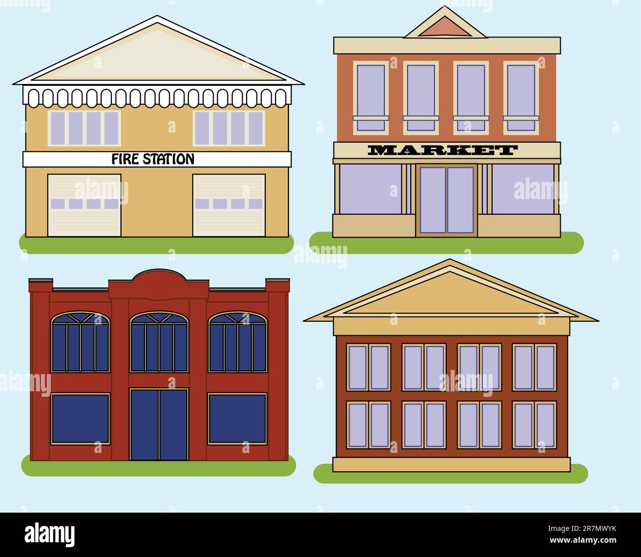 Maisons Illustration de Vecteur