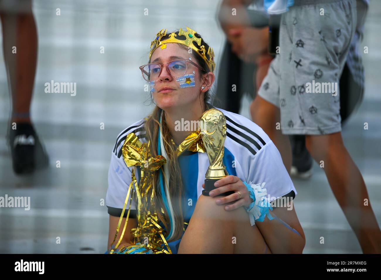 Champion du monde de l'équipe de football Argentine Banque D'Images