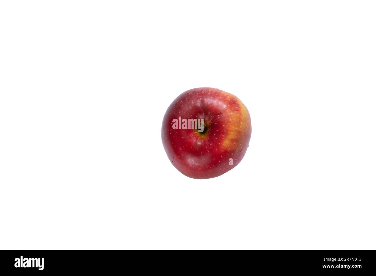 Pomme rouge sur fond blanc Banque D'Images