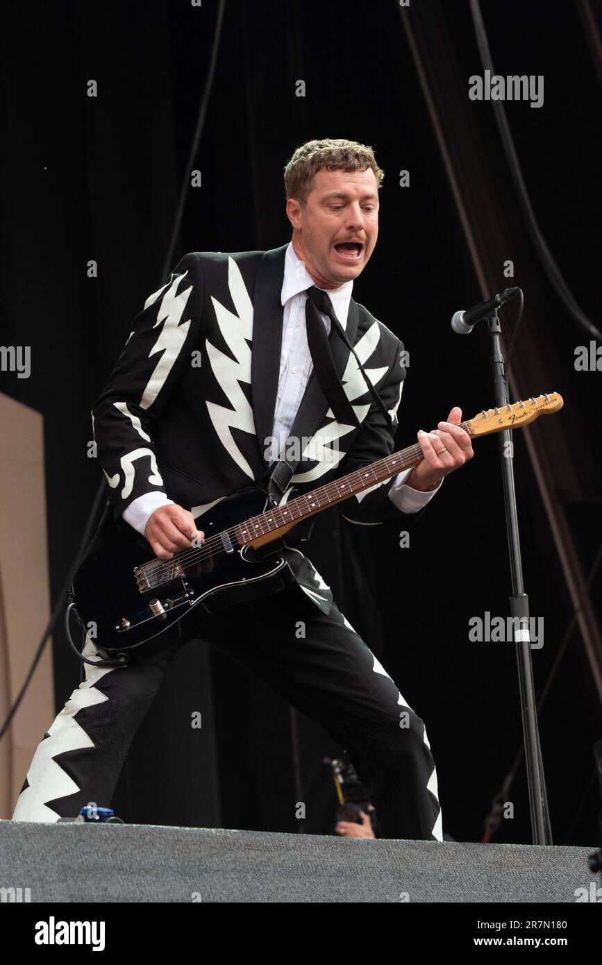 Londres, Royaume-Uni. 16th juin 2023. Les ruches jouent en direct au stade Emirates qui soutient les Arctic Monkeys. Cristina Massei/Alamy Live News Banque D'Images