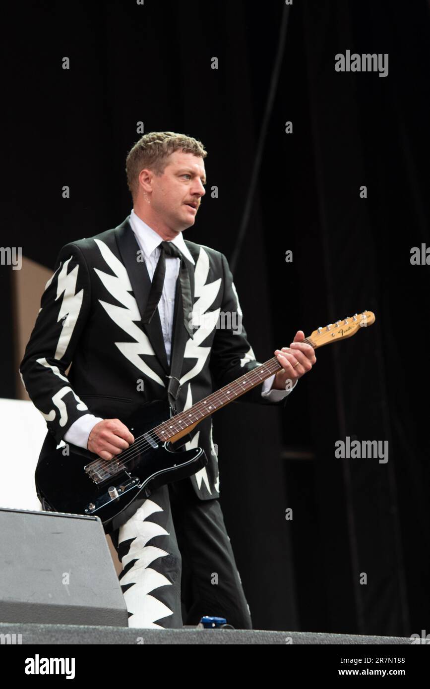 Londres, Royaume-Uni. 16th juin 2023. Les ruches jouent en direct au stade Emirates qui soutient les Arctic Monkeys. Cristina Massei/Alamy Live News Banque D'Images