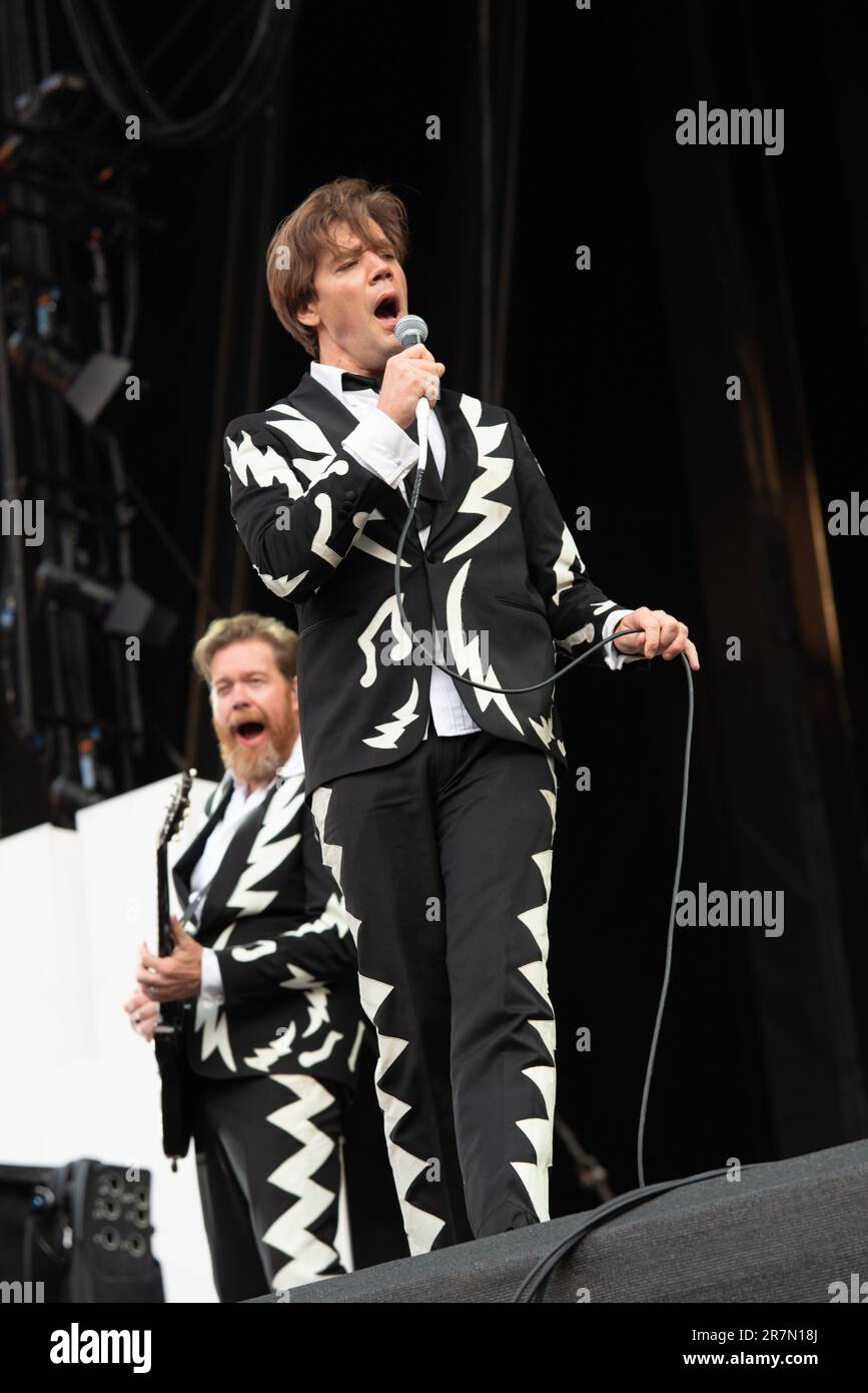 Londres, Royaume-Uni. 16th juin 2023. Les ruches jouent en direct au stade Emirates qui soutient les Arctic Monkeys. Cristina Massei/Alamy Live News Banque D'Images