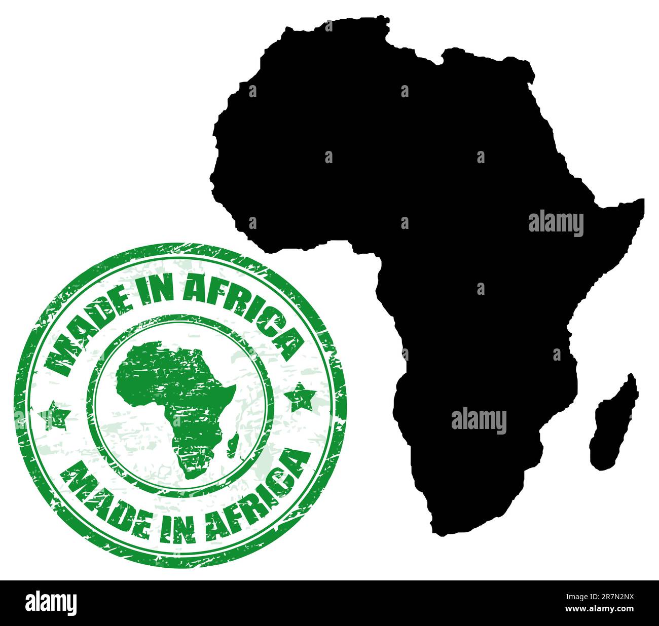 Timbre abstrait grunge avec le texte fait en Afrique écrit à l'intérieur et la carte de l'Australie, illustration vectorielle Illustration de Vecteur
