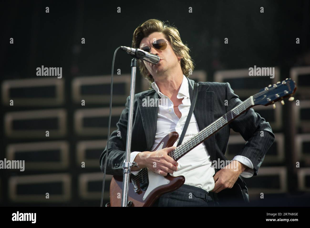 Londres, Royaume-Uni. 16th juin 2023. Arctic Monkeys joue en direct au stade Emirates. Cristina Massei/Alamy Live News Banque D'Images Londres, Royaume-Uni. 16th juin 2023. Arctic Monkeys joue en direct au stade Emirates. Cristina Massei/Alamy Live News Banque D'Images