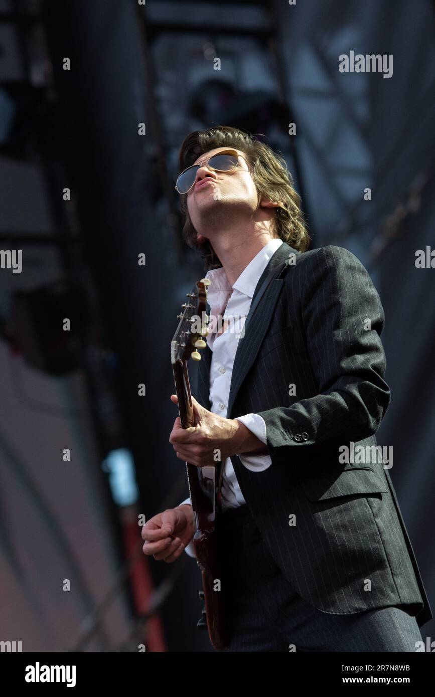 Londres, Royaume-Uni. 16th juin 2023. Arctic Monkeys joue en direct au stade Emirates. Cristina Massei/Alamy Live News Banque D'Images