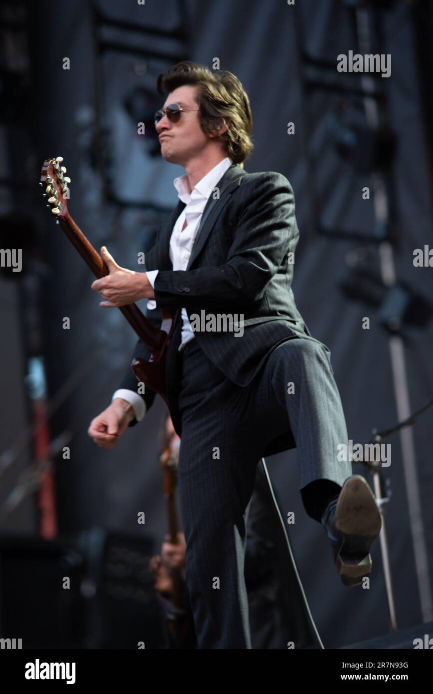 Londres, Royaume-Uni. 16th juin 2023. Arctic Monkeys joue en direct au stade Emirates. Cristina Massei/Alamy Live News Banque D'Images
