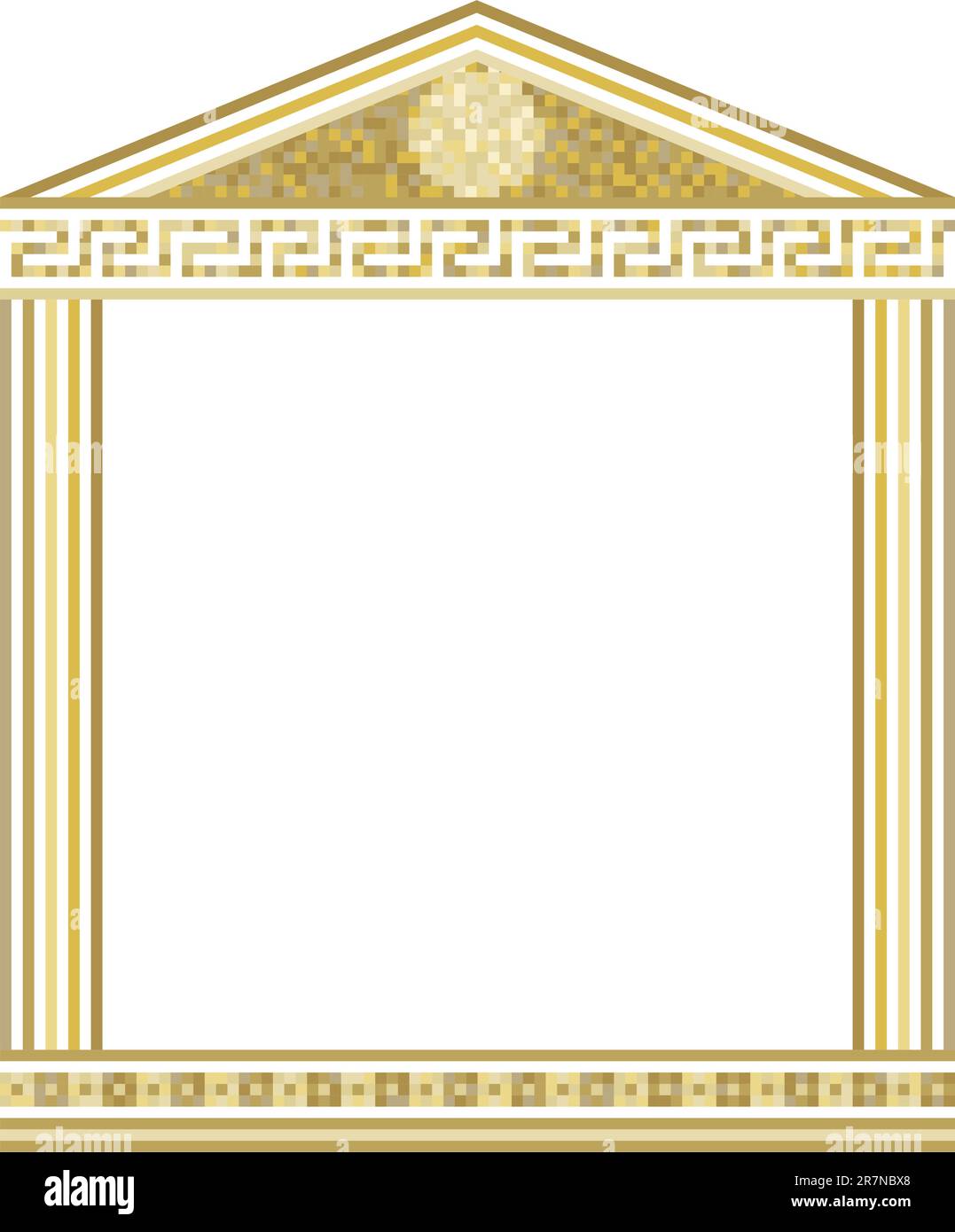 Illustration de colonnes grecques avec mosaïque en haut Illustration de Vecteur