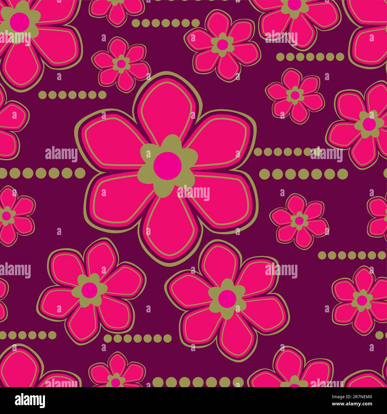 Motif floral vectoriel sans couture avec fleur de lilly (de ma grande collection « Seamless ») Illustration de Vecteur