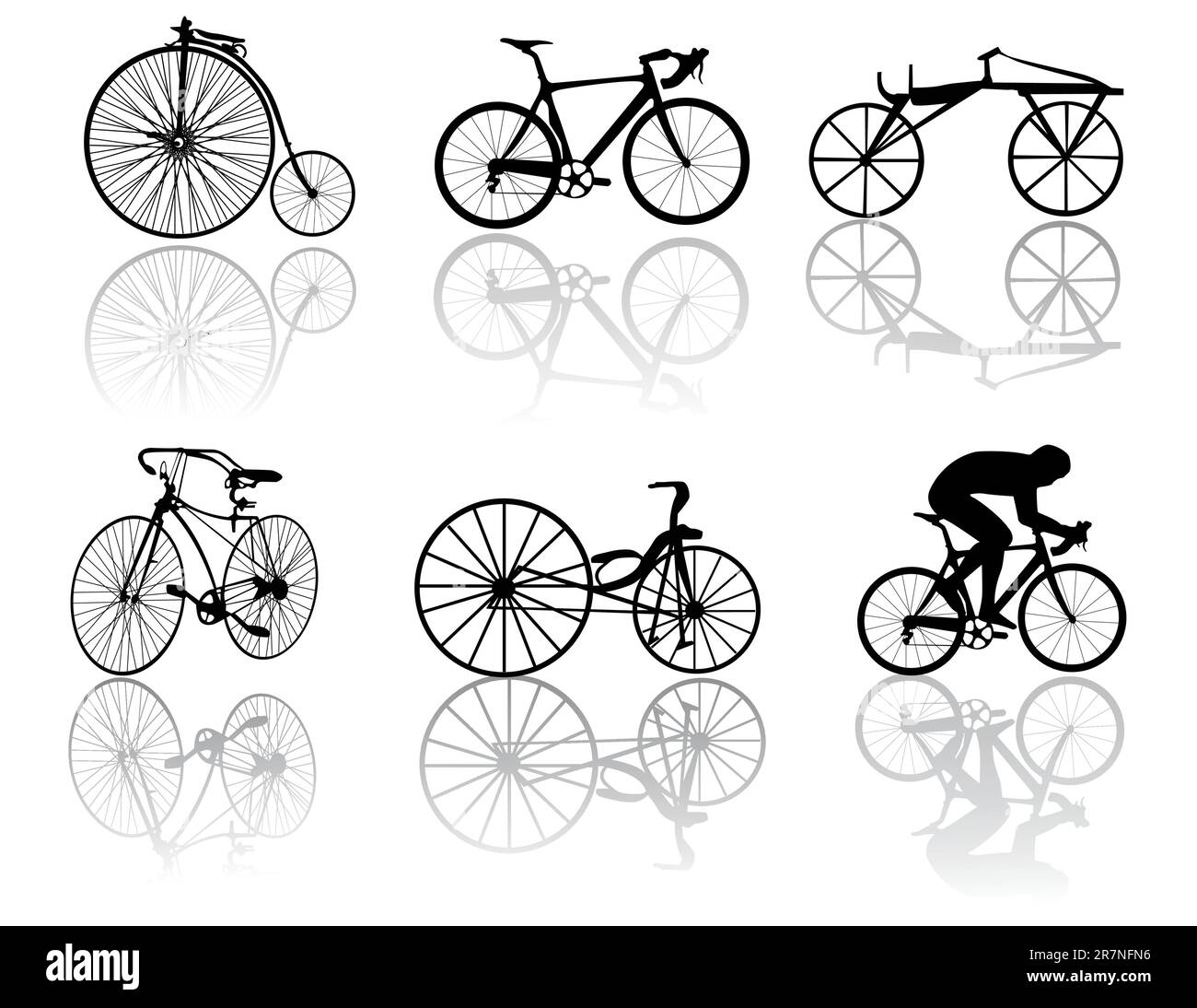 Illustration vectorielle de bicyclettes Illustration de Vecteur