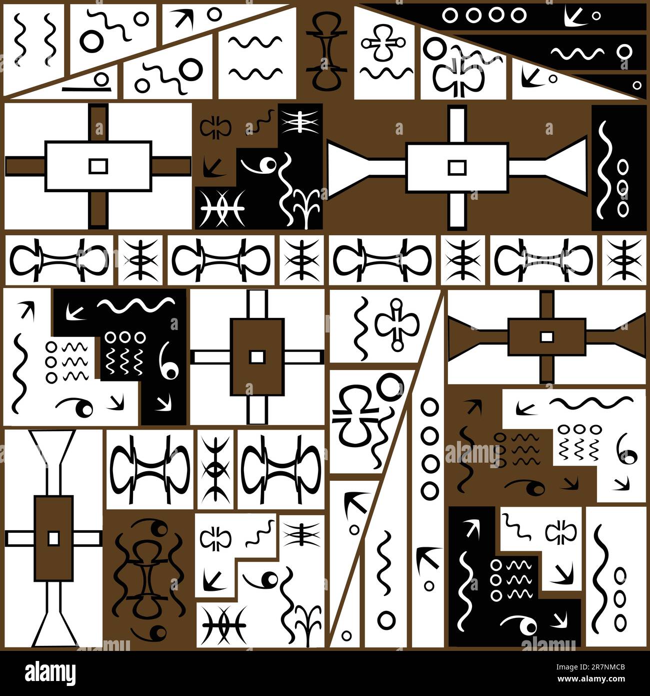 Arrière-plan avec symboles africains Illustration de Vecteur