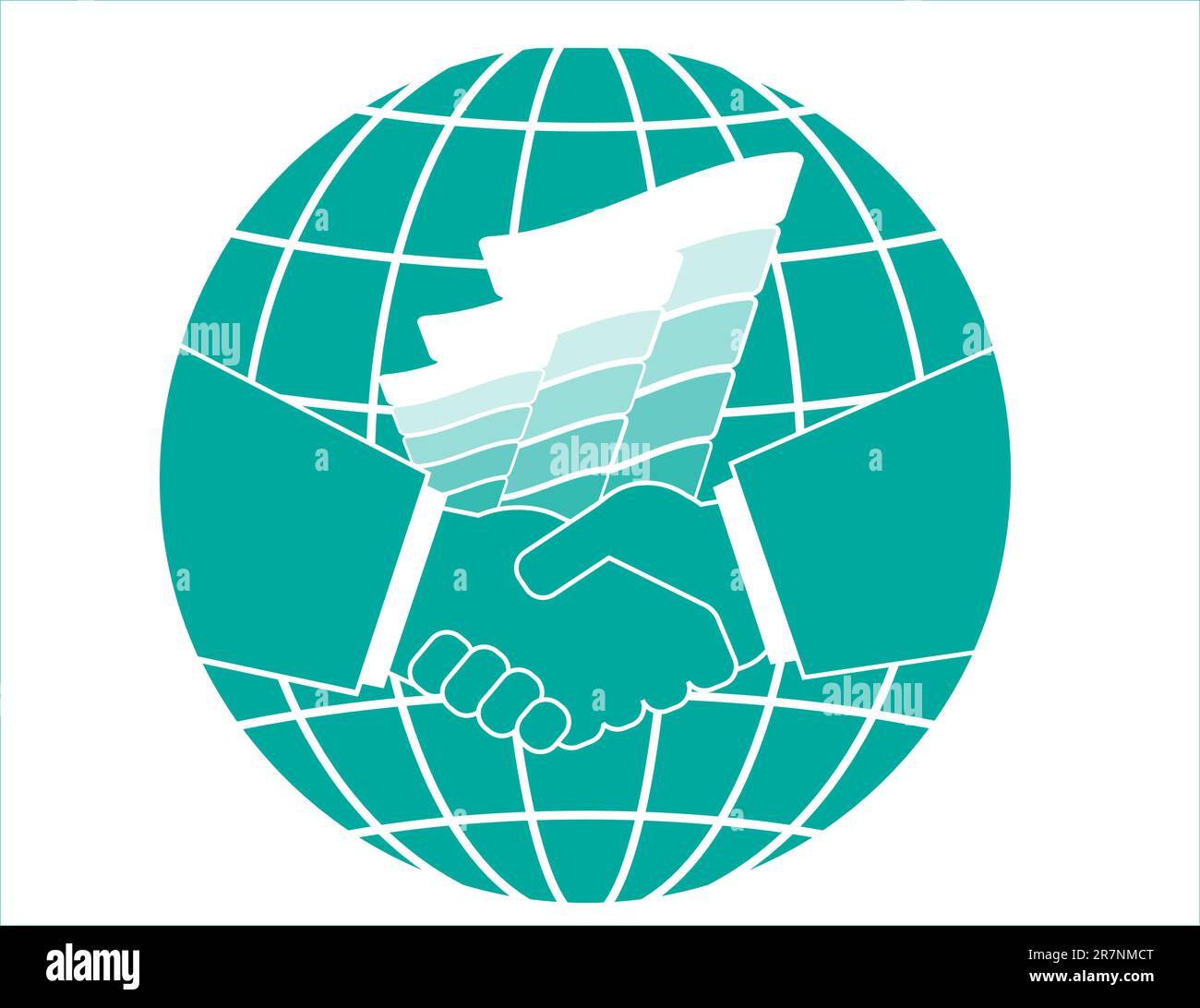 Poignée de main et une alliance commerciale rentable Illustration de Vecteur