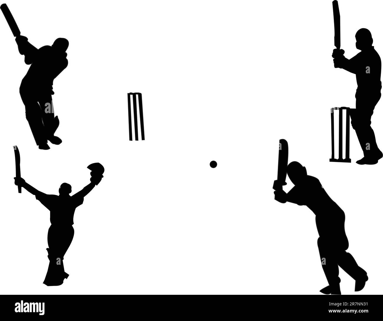 collection de cricket - vecteur Illustration de Vecteur