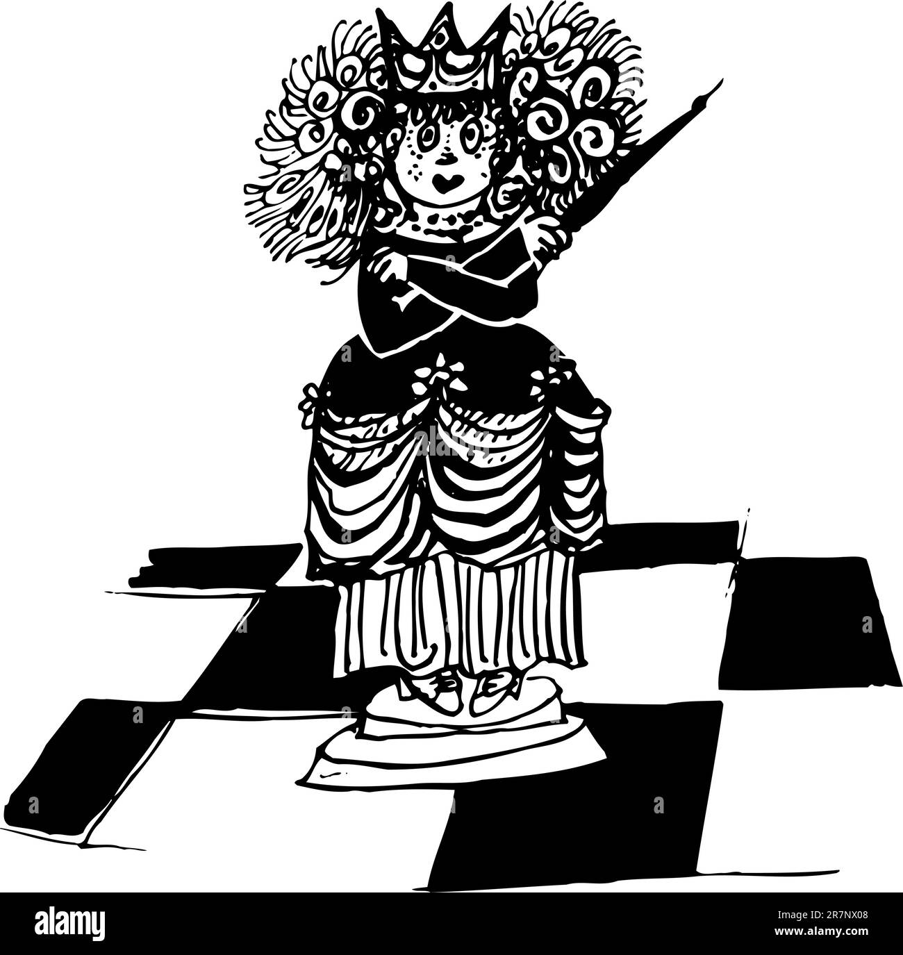 échiquier de dessin animé Banque d