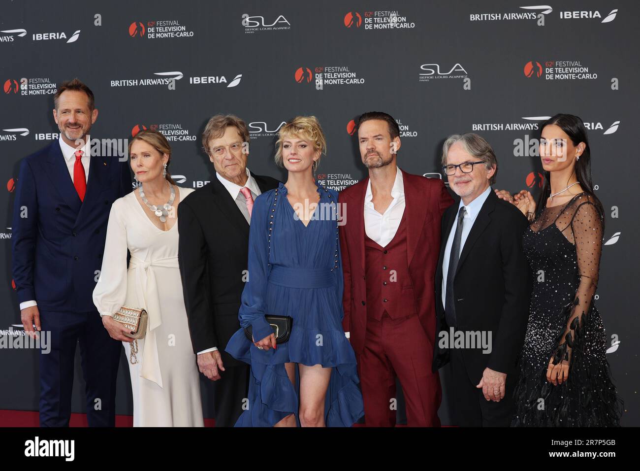 Monaco, Monaco. 17th juin 2023. Membres du jury de fiction Marcus Ammon, Camilla Rydbacken, John Goodman, Sara Mortensen, Shane West, Frank Spotnitz et Francesca Chillemi lors de l'ouverture du tapis rouge lors du Festival de télévision de Monte Carlo 62nd sur 16 juin 2023 à Monte-Carlo, Monaco.Picture & copyright © Thierry CARPICO/ATP images (CARPICO Thierry/ATP/SPP) Credit: SPP Sport Press photo. /Alamy Live News Banque D'Images