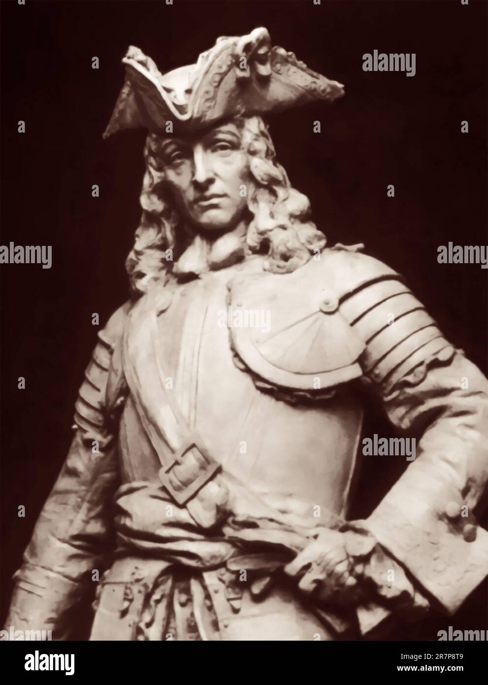 Statue du général James Edward Oglethorpe, fondateur de la colonie de Géorgie et planificateur de Savannah, sculptée par le célèbre Daniel Chester Français qui a également sculpté le Minuteman à Concord, ma, et la statue monumentale d'Abraham Lincoln pour le Lincoln Memorial à Washington, D.C. La statue d'Oglethorpe est la pièce maîtresse de la place historique Chippewa à Savannah, Géorgie, depuis 1910. (ÉTATS-UNIS) Banque D'Images