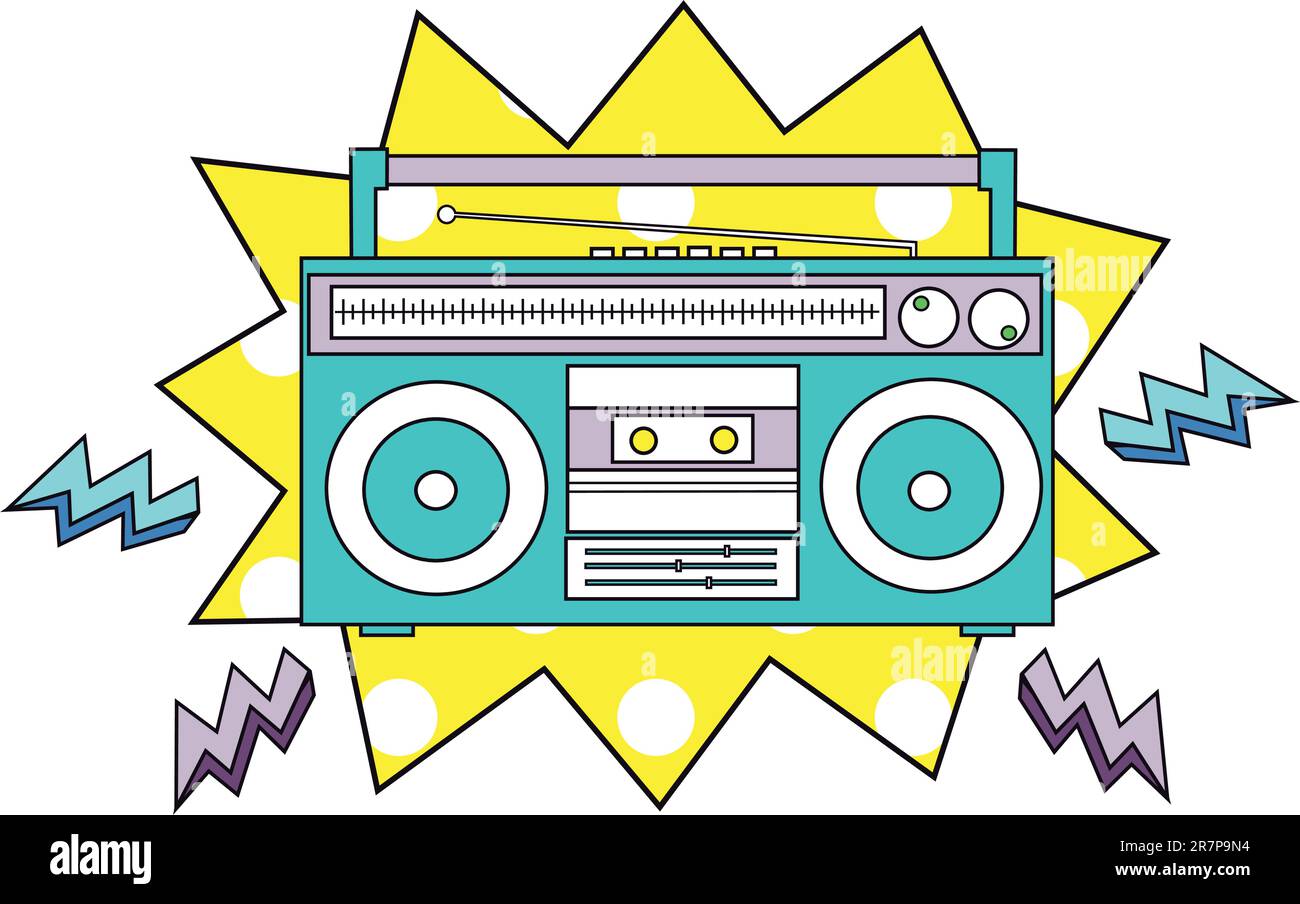 Radio Cassette Illustration de Vecteur