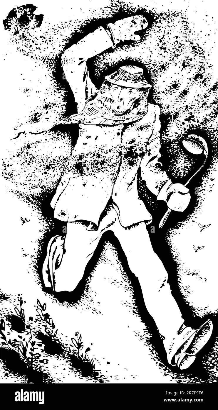 Bee Keeper s'enfuir Illustration de Vecteur