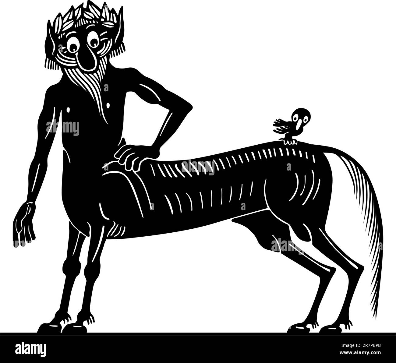 Centaur isolé sur blanc Illustration de Vecteur