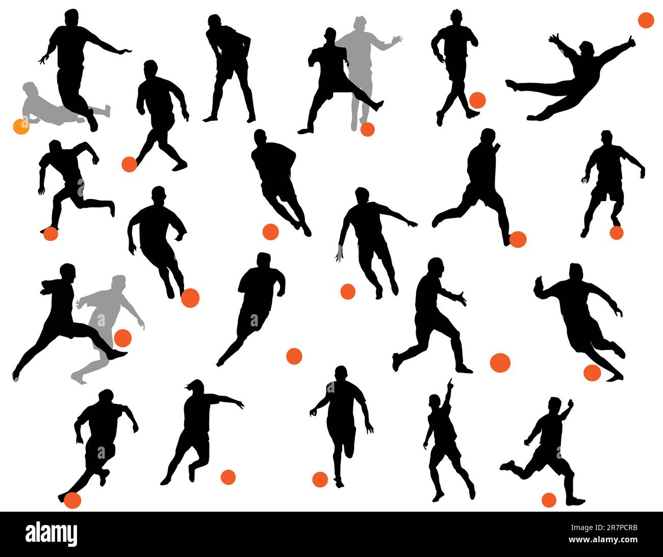 Illustration vectorielle de joueurs de football Illustration de Vecteur