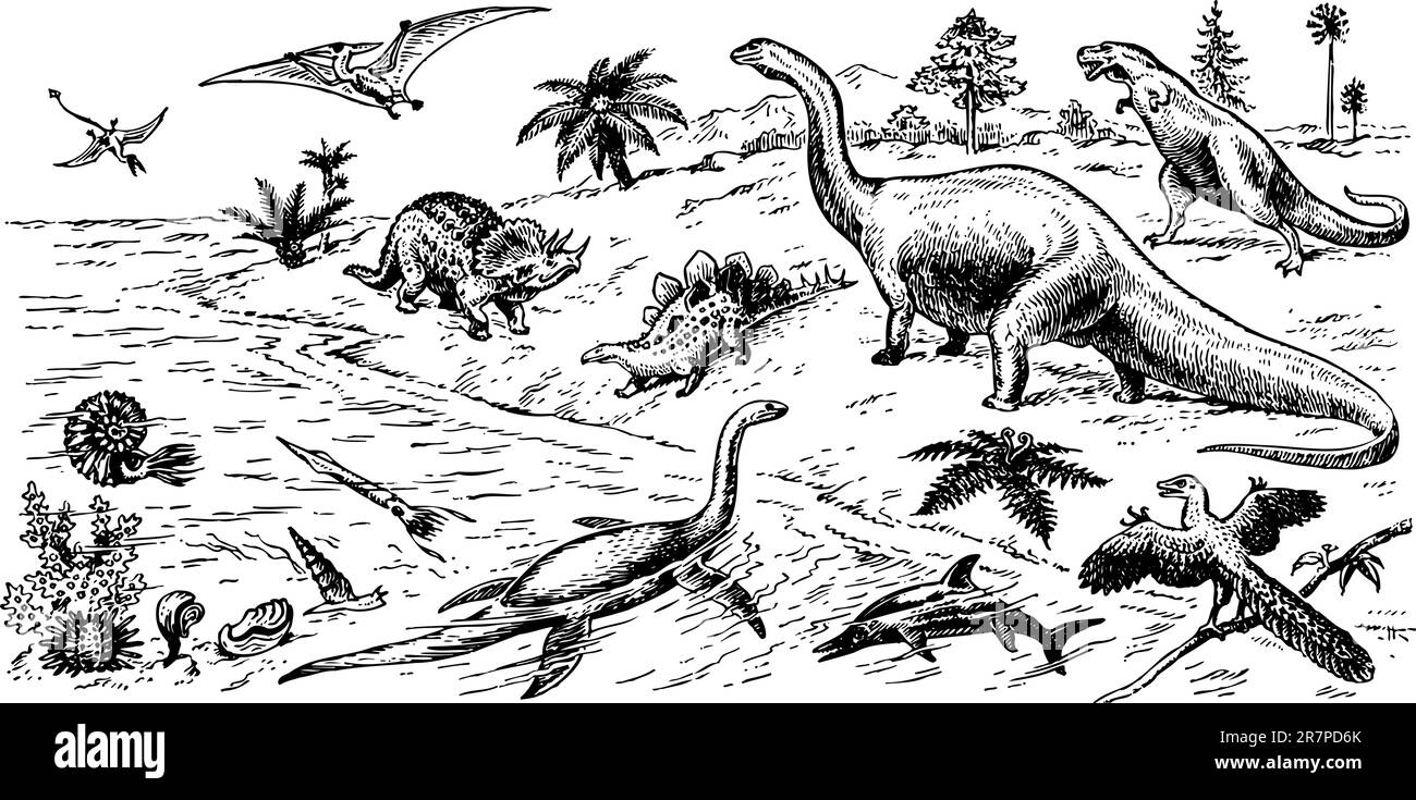 Âge des reptiles Illustration de Vecteur