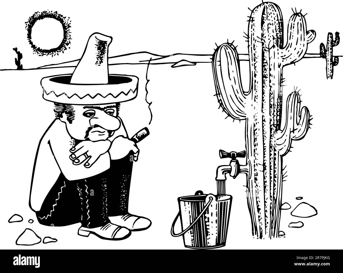 Homme mexicain Illustration de Vecteur