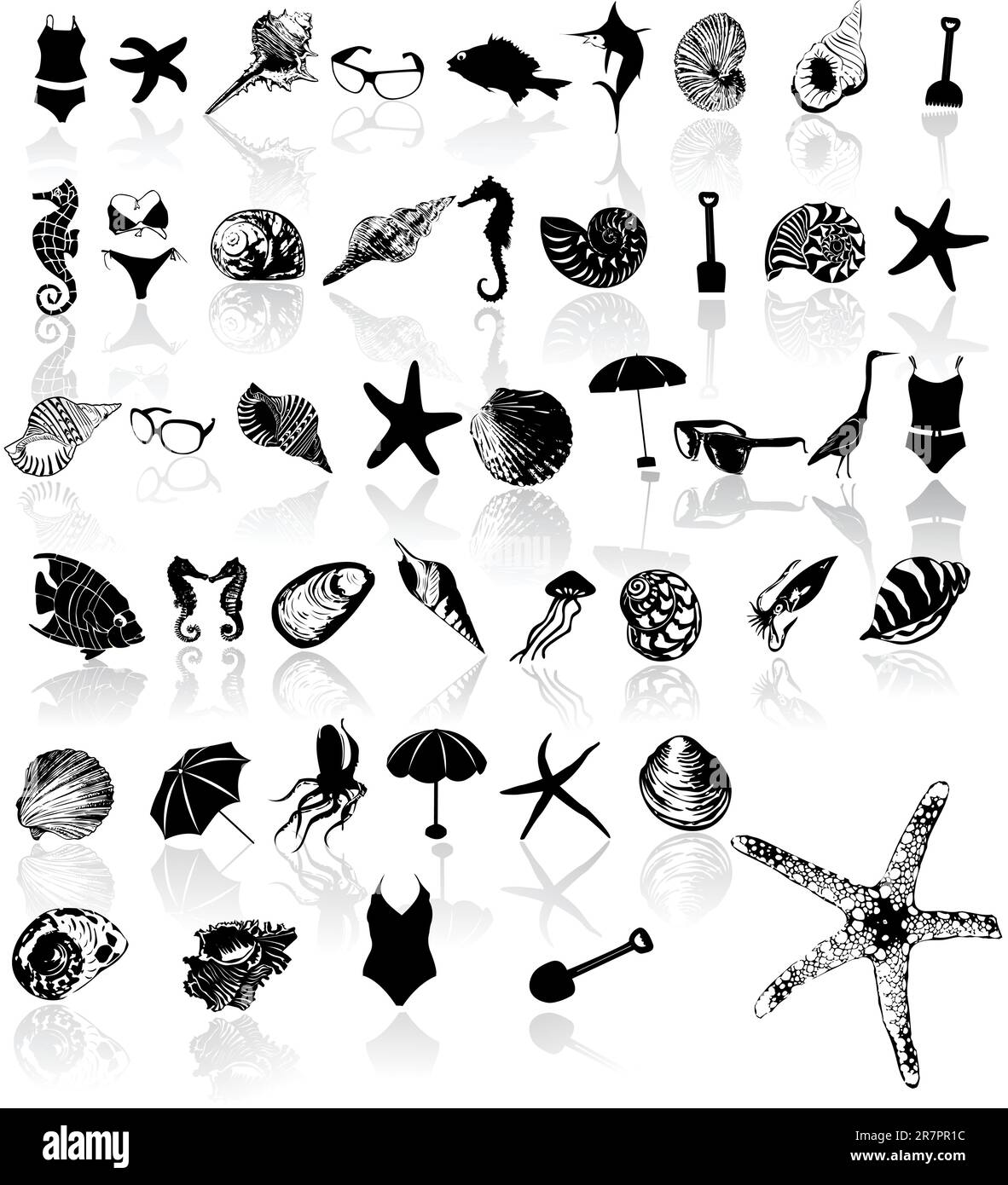 Illustration vectorielle de l'élément de mer Illustration de Vecteur