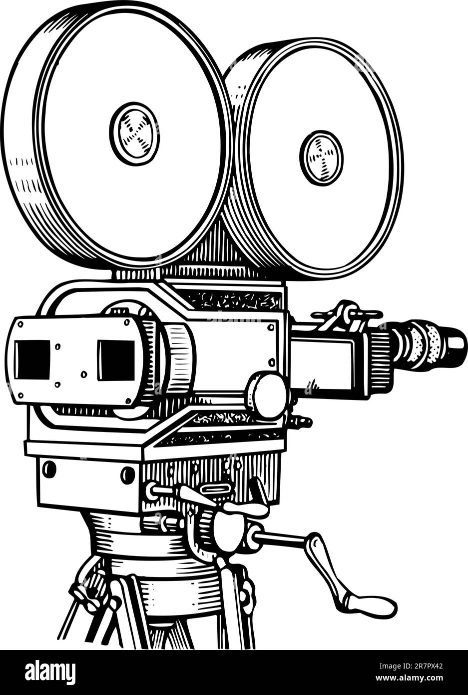Caméra vidéo isolée sur blanc Illustration de Vecteur