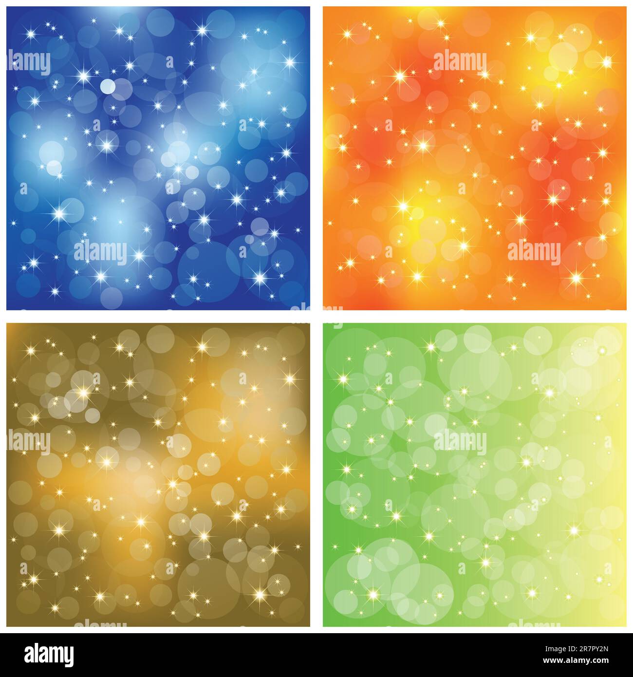 Résumé Ensemble de papier peint coloré stardust Illustration de Vecteur