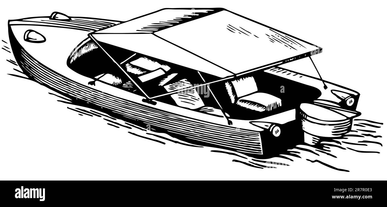 Bateau en mer Illustration de Vecteur