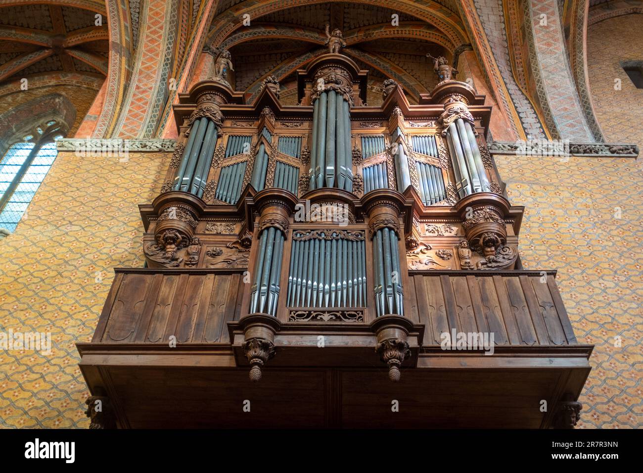 Orgue de l'abbaye Saint-Pierre de Moissac France sans personne Banque D'Images