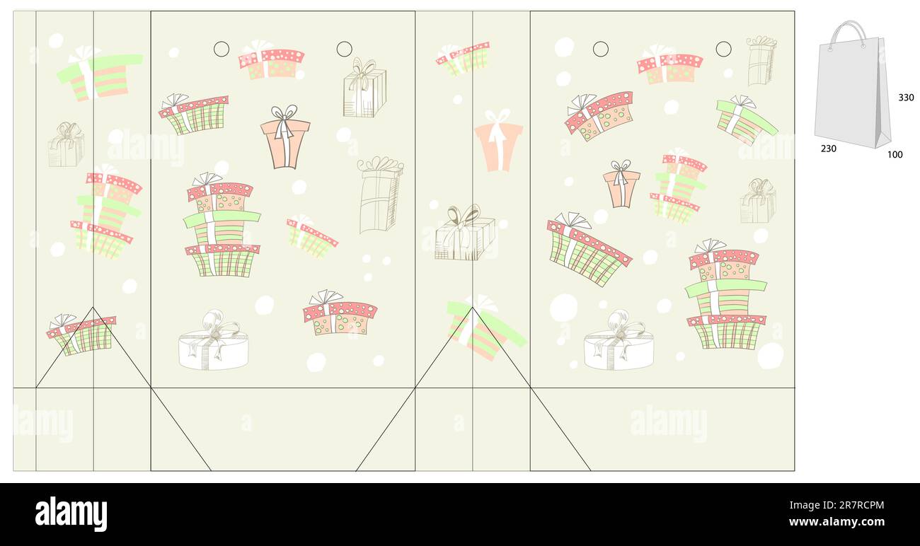 Sac-cadeau Illustration de Vecteur