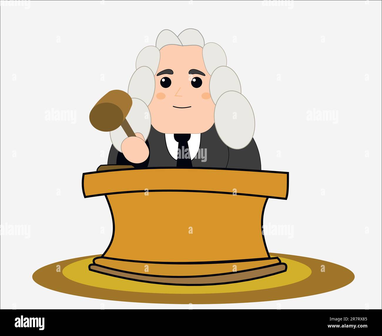 Le juge annonce sa décision Illustration de Vecteur