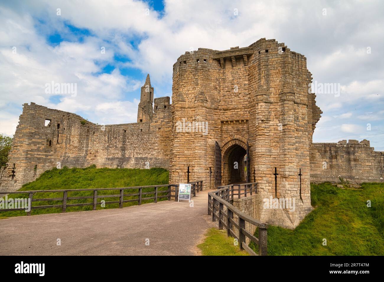 Château de Warkworth, Northumberland, Angleterre, Royaume-Uni Banque D'Images