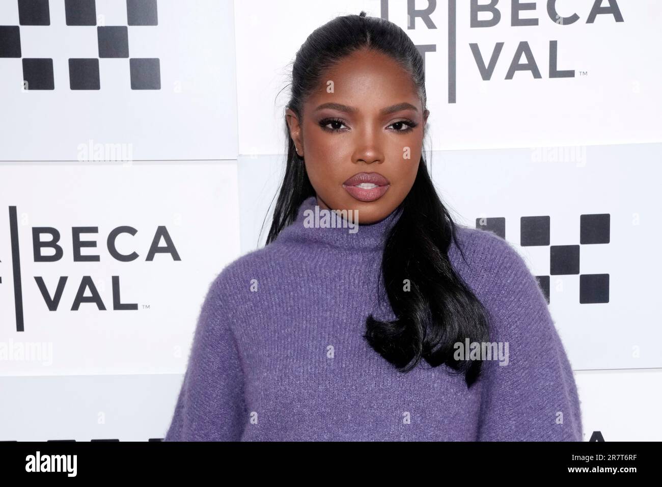 Ryan Destiny attends the premiere of "The Perfect Find" at the BMCC Tribeca Performing Arts Center during the Tribeca Festival on Wednesday, June 14, 2023, in New York. (Photo by Charles Sykes/Invision/AP) Banque D'Images