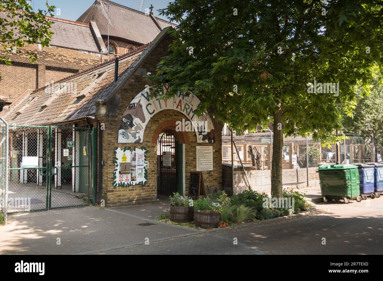 Vauxhall City Farm, Tyers Street, Londres, SE11, Angleterre, ROYAUME-UNI Banque D'Images